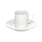 Jogo De 4 Xícaras 90ml Para Café Borda Dourada Hauskraft Jogo De 4 Xícaras 90ml Para Café Borda Dourada Hauskraft