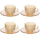 Jogo De 4 Xícaras Café 85ml Cristal Âmbar Menfis Hauskraft