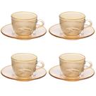 Jogo De 4 Xícaras Café 85ml Cristal Menfis Âmbar Hauskraft