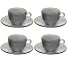 Jogo De 4 Xícaras Café 85ml Cristal Menfis Preto Hauskraft