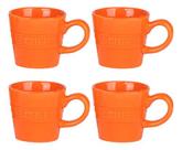 Jogo De 4 Xícaras Para Café 110ml Laranja Le Chef Hauskraft