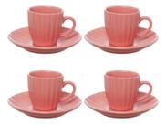 Jogo De 4 Xícaras Para Café 90ml Bella Rosa Hauskraft