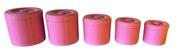 Jogo de 5 Latas de Mantimentos 14/22cm Craqueado Rosa