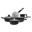 Jogo de 5 Panelas com Tampa de Vidro e Revestimento Cerâmico Design Moderno Santiago Lehavi Jogo de 5 Panelas com Tampa de Vidro e Revestimento Cerâmico Design Moderno Santiago Lehavi