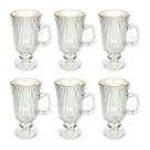Jogo De 6 Caneca Irish Coffee Graffiato Em Vidro 220ml Jogo De 6 Caneca Irish Coffee Graffiato Em Vidro 220ml