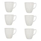 Jogo De 6 Canecas De Porcelana 360Ml Flora Camélia Oxford