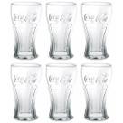 Jogo de 6 Copo Coca Cola Vidro 300ML Nadir Transparente