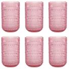 Jogo De 6 Copos 460ml Rosa Pérola Lanty Ke Home