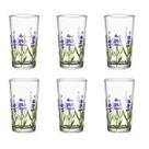 Jogo De 6 Copos Altos 330ml Lavanda Hand Painting Lyor