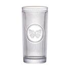 Jogo de 6 copos altos Borboleta Cristal gold rim 350ml -L Hermitage