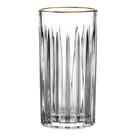 Jogo De 6 Copos Altos Cristal Borda Dourada 350ml Soho L'hermitage