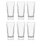 Jogo de 6 Copos Altos De Vidro 250ml Ibiza Quadrado Água Suco Bebidas