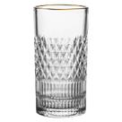 Jogo De 6 Copos Altos Esplanada Em Cristal Ecológico Com Borda Dourada 390 Ml - L hermitage