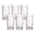 Jogo de 6 Copos Altos Palm Tree em Vidro 360ml - Wolff Jogo de 6 Copos Altos Palm Tree em Vidro 360ml - Wolff