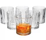 Jogo De 6 Copos Baixos Para Whisky Vidro 340 Ml - Mimo Style