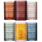 Jogo de 6 Copos Coloridos Mfacoy 355 ml Estilo Hobnail