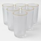 Jogo de 6 Copos Imperial Style Borda Dourada 350ml - Gamma