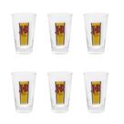 Jogo De 6 Copos Para Whisky Em Vidro J&B 395 Ml
