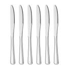 Jogo de 6 Facas de Sobremesa Aço Inox Cor Prata Linha Silver Em Casa Tem 18,5cm Jogo de 6 Facas de Sobremesa Aço Inox Cor Prata Linha Silver Em Casa Tem 18,5cm