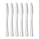 Jogo De 6 Facas De Sobremesa Aço Inox Cor Prata Linha Silver Em Casa Tem 18,5cm Jogo De 6 Facas De Sobremesa Aço Inox Cor Prata Linha Silver Em Casa Tem 18,5cm