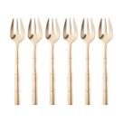 Jogo de 6 garfos para bolo Inox cor champanhe Steel Wood com caixa -Fracalanza Jogo de 6 garfos para bolo Inox cor champanhe Steel Wood com caixa -Fracalanza