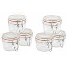 Jogo de 6 Mini Potes Herméticos de Vidro com Tampa 125ML - Home Land