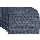 Jogo de 6 Placemats Sweet Home Collection 100% Algodão - Azul Marinho