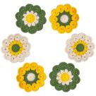 Jogo de 6 Porta-Copos de Crochê Artesanais APIGANIZ 11 cm