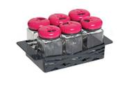 Jogo De 6 Potes Para Temperos 160ml Pink Casambiente