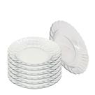 Jogo de 6 Pratos de Vidro Fundo Sopa 22 cm Almoço Jantar Mesa Transparente