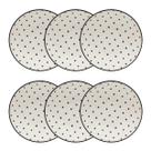 Jogo de 6 Pratos Fundos 20,5 Cm Oxford Unni Stripes And Dots