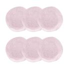 Jogo de 6 Pratos Fundos Oxford Ryo Pink Sand Rosa Claro 22,5cm Porcelana