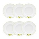 Jogo de 6 Pratos Fundos Oxford Soleil Limoni 24cm Porcelana