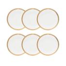 Jogo de 6 Pratos para Sobremesa em Porcelana Paddy 19 cm- Wolff Jogo de 6 Pratos para Sobremesa em Porcelana Paddy 19 cm- Wolff