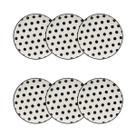 Jogo de 6 Pratos Sobremesa 20 Cm Oxford Stripes And Dots