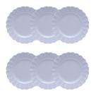 Jogo de 6 Pratos Sobremesa 22cm Oxford Flora Áster