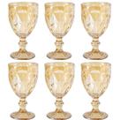 Jogo De 6 Taças 300ml Âmbar Metalizada Diamond Class Home