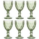 Jogo De 6 Taças 300ml Para Água Vinho Verde Diamond Ke Home Jogo De 6 Taças 300ml Para Água Vinho Verde Diamond Ke Home