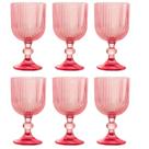 Jogo De 6 Taças 390ml Versalhes Rosa Lanty Ke Home