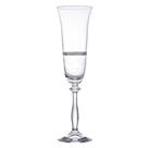 Jogo de 6 taças Angela dr Cristal borda prata 190ml -Bohemia