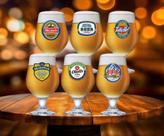Jogo De 6 Taças Cerveja Linha Beer Ide Gold 380ml - Ruvolo