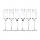 Jogo de 6 Taças Champanhe Eleganza Cristal 188ml -Fracalanza Jogo de 6 Taças Champanhe Eleganza Cristal 188ml -Fracalanza