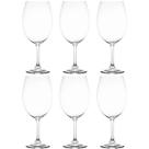 Jogo de 6 Taças de Vinho Tinto Cristal Bohemia Lyor 580ml Sommelier Linha Sylvia Degustação