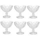 Jogo de 6 Taças Diamond Lyor para Sobremesa 250ml Transparente Tigela de Vidro para Doces Frutas Jogo de 6 Taças Diamond Lyor para Sobremesa 250ml Transparente Tigela de Vidro para Doces Frutas