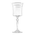 Jogo de 6 taças Grace dr cristal borda prata 300ml -Bohemia