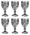 Jogo de 6 Taças Luxx Ellegance Vidro 340ml Luxx Cor Grafite