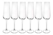 Jogo de 6 tacas para champanhe Ardea em cristal ecologico 220ml A26,5cm Jogo de 6 tacas para champanhe Ardea em cristal ecologico 220ml A26,5cm