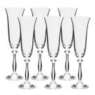 Jogo de 6 Taças para Champanhe em Cristal Ideal para Festa e Eventos 190ml Jogo de 6 Taças para Champanhe em Cristal Ideal para Festa e Eventos 190ml
