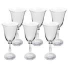 Jogo De 6 Taças Para Vinho Tinto 250ml Angela Crystal Bohemia