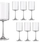 Jogo de 6 taças quadradas para vinho Kubitto em cristal ecologico 380ml A23cm Bohemia Jogo de 6 taças quadradas para vinho Kubitto em cristal ecologico 380ml A23cm Bohemia